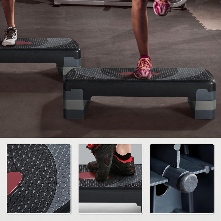 Yaheetech Stepper Aerobic Steppbrett Fitness Heimtrainingsgerät Höhenverstellbar Stepper mit 3 Stufe