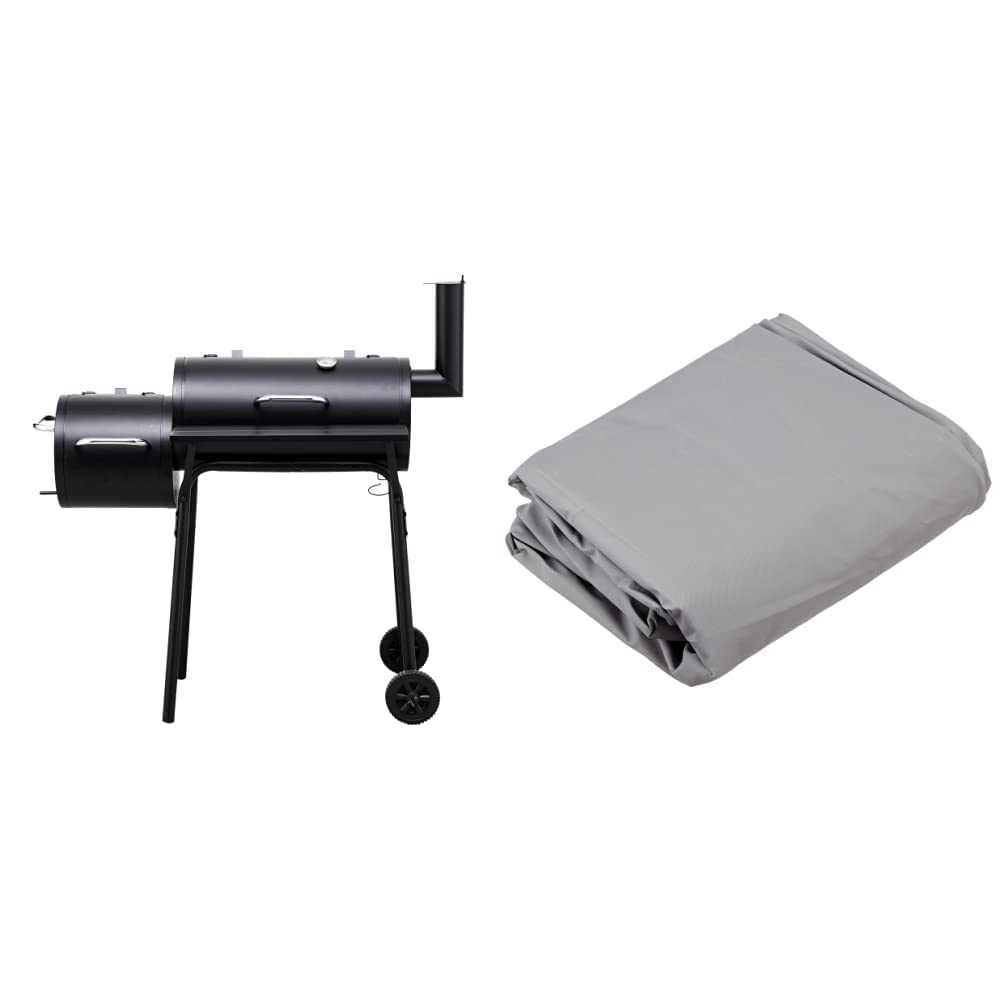 Bundle aus tepro Holzkohlegrill Smoker Wichita & tepro Abdeckhaube 6546367, 6546367
