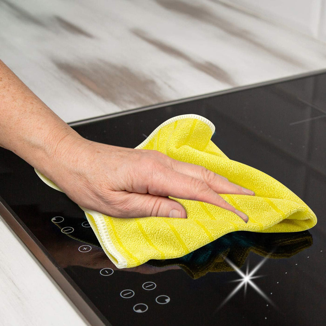 POLYCLEAN 10x strapazierfähiges Microfaser Reinigungstuch (40 x 30 cm, bunt) – leistungsstarke Putzt