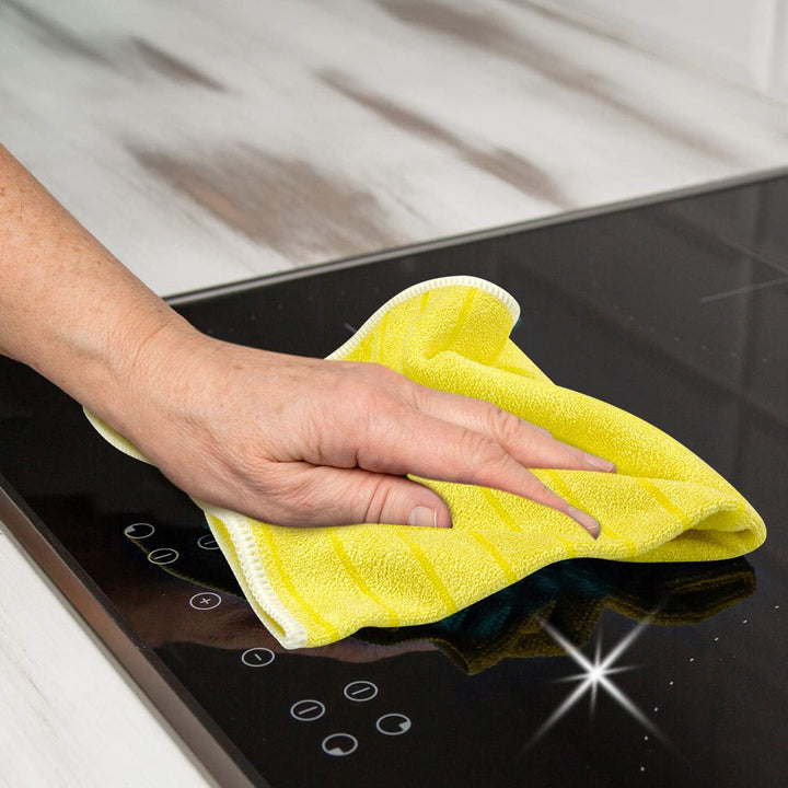 POLYCLEAN 10x strapazierfähiges Microfaser Reinigungstuch (40 x 30 cm, bunt) – leistungsstarke Putzt