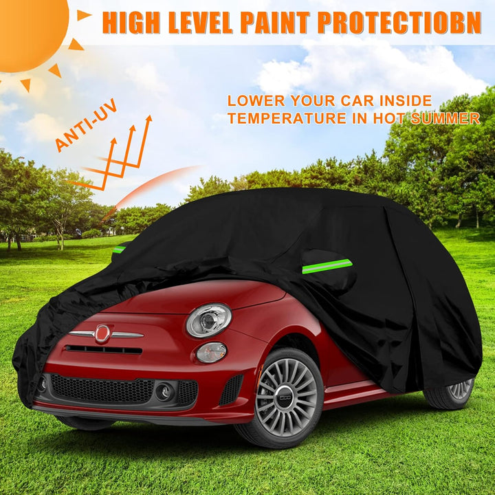 Wasserdicht Autoabdeckung Ersatz für 2007-2024 FIAT 500/500C/500E/Abarth, Vollgarage Autoplane Auto