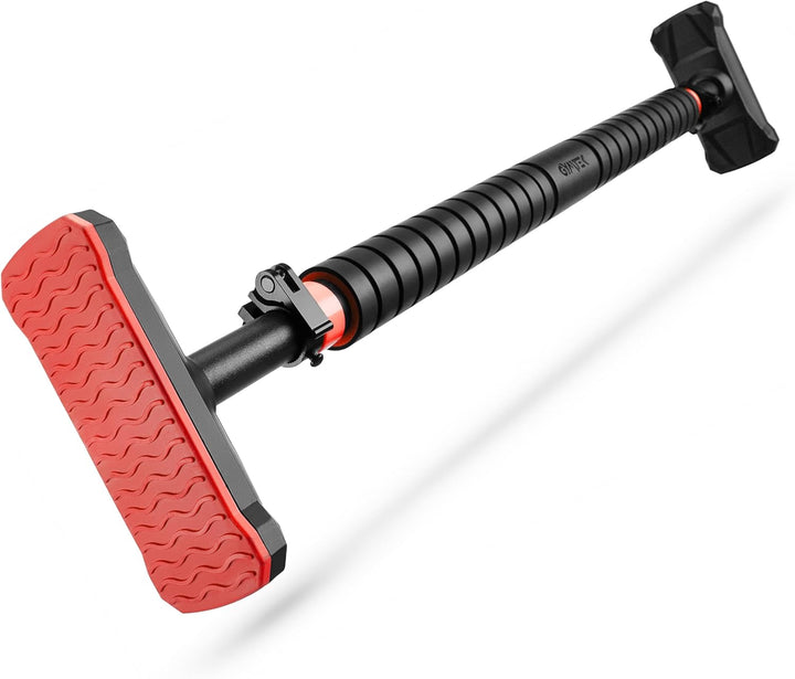 Gymtek® Klimmzugstange für Türrahmen - von 70 bis 100 cm - Pull Up Bar Schwarz und rot, Schwarz und