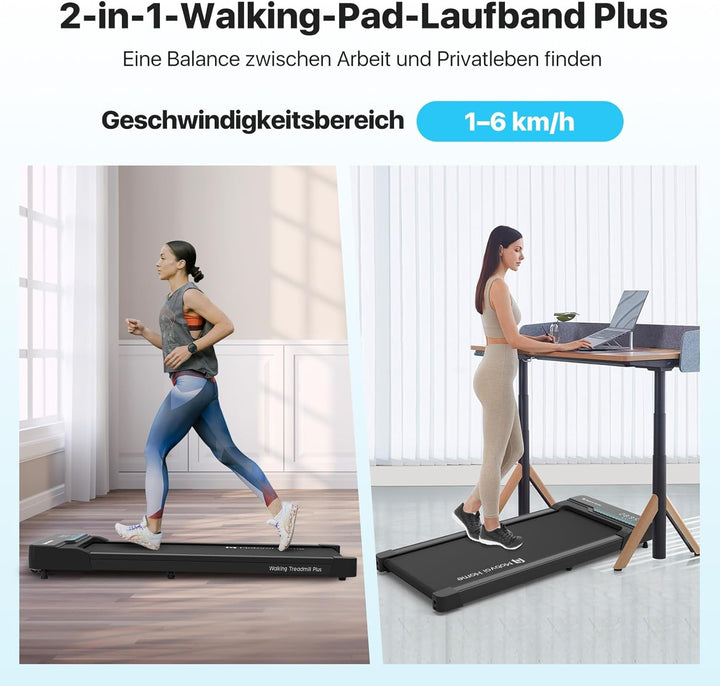 Mobvoi Home Walking Laufband, Walking Pad, Laufband-Schreibtisch, kompakte Laufbänder, 1–6 km/h, tra