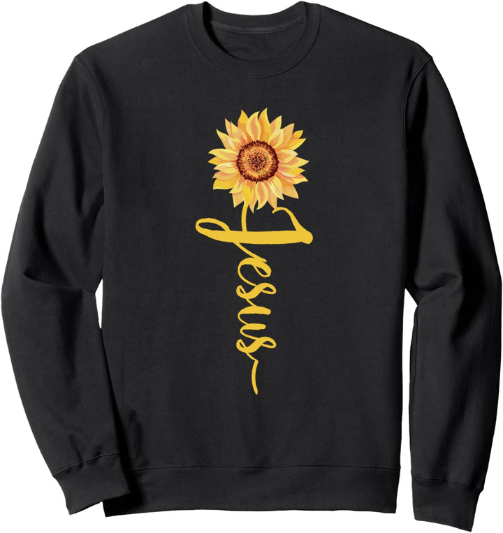Jesus Sonnenblume Design Christliche Frauen Geschenk Sweatshirt