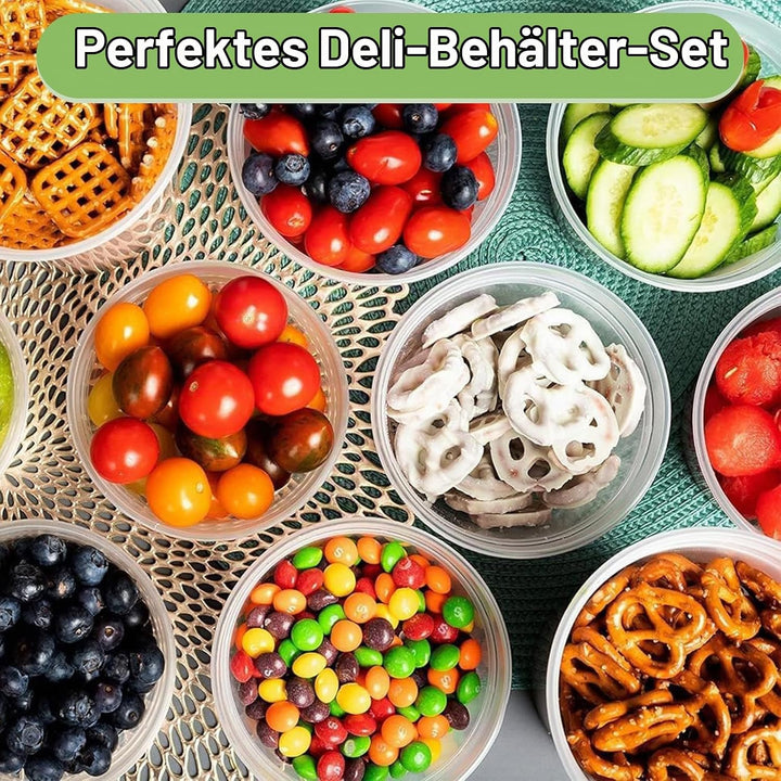 24 Sets Deli Container, 12oz&amp;24oz, Kunststoffbehälter mit Deckel, Deli Cups &amp; Food Container - BPA-f