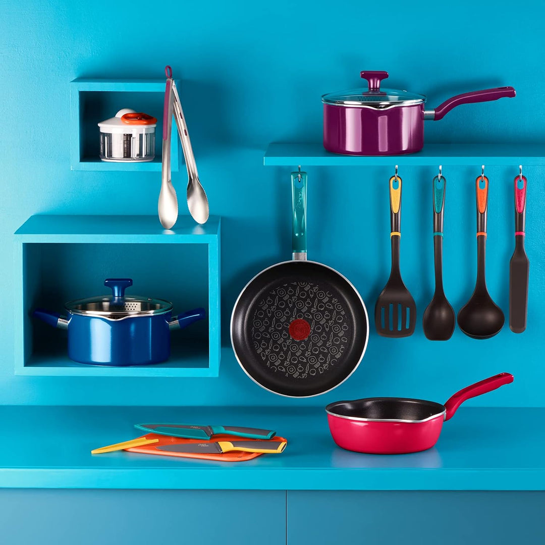 Tefal G804S4 Chefclub Pasta La Vista Kochgeschirr-Set | Titanium Antihaftversiegelung | Thermo-Signa
