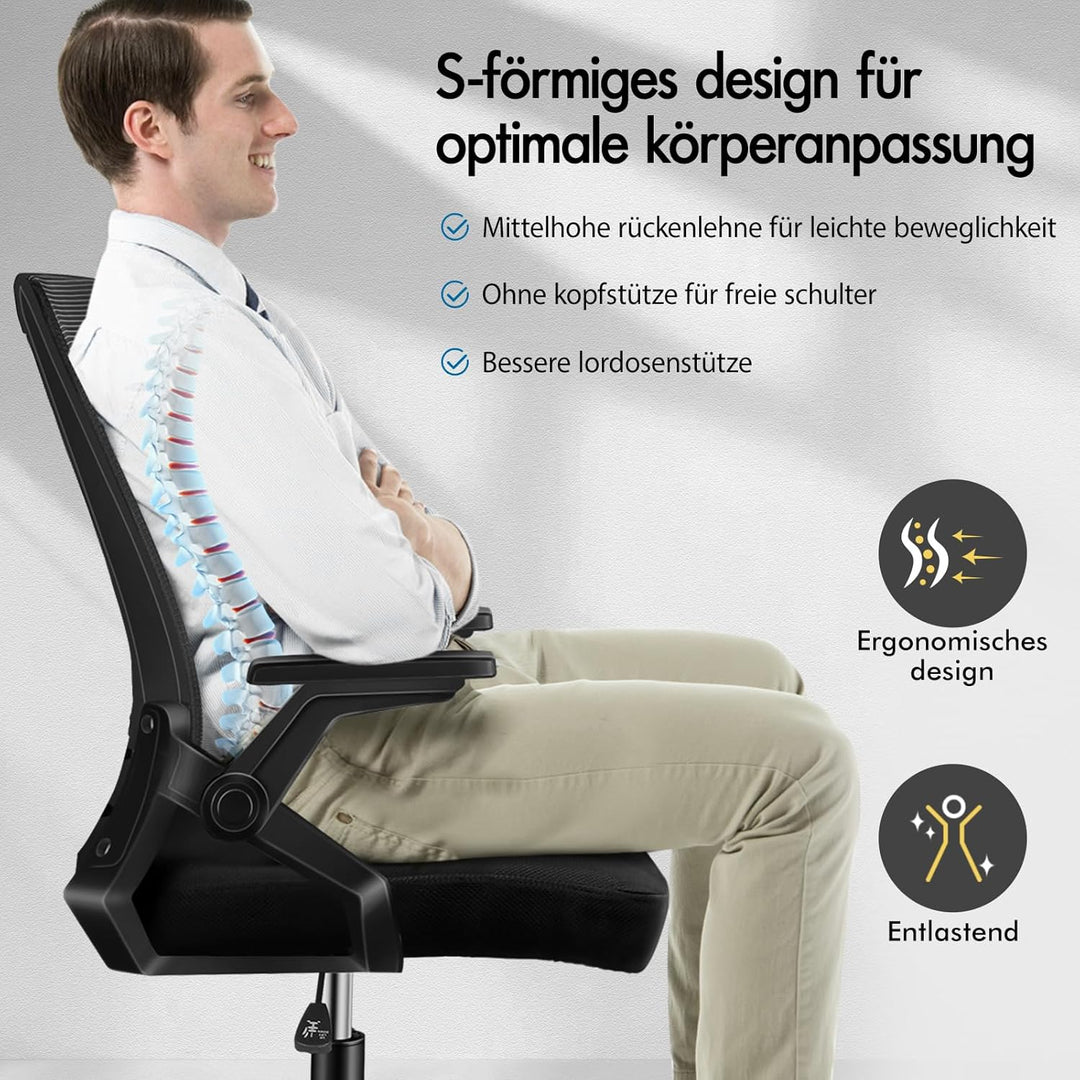ALFORDSON Bürodrehstuhl, Hochlehner Netzstoff Gaming Sitz, Ergonomische Verstellbare Bequeme Armlehn