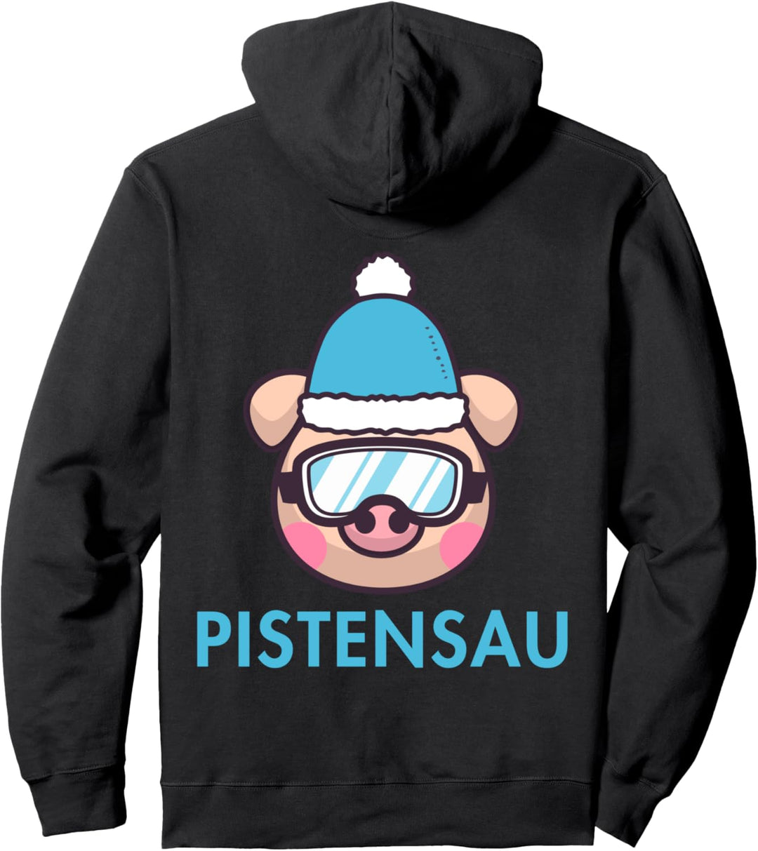 Ski Skifahren Snowboard Skifahrer Berge Pistensau Pullover Hoodie