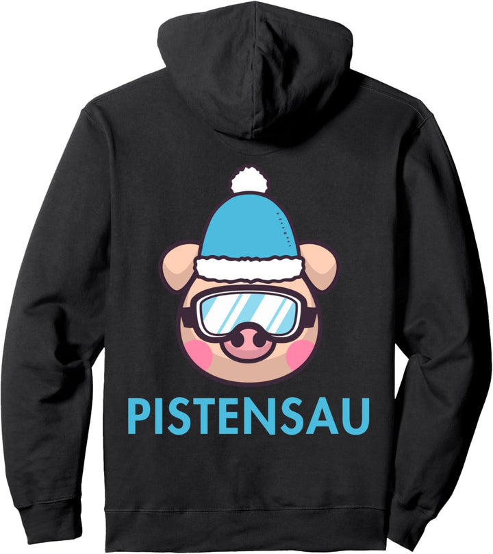 Ski Skifahren Snowboard Skifahrer Berge Pistensau Pullover Hoodie