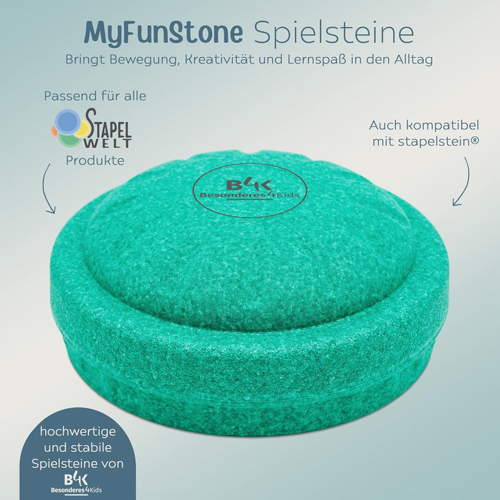 Stapelwelt MyFunStone Spielstein Balancierstein, Besonderes4Kids, kompatibel mit anderen Balancierst