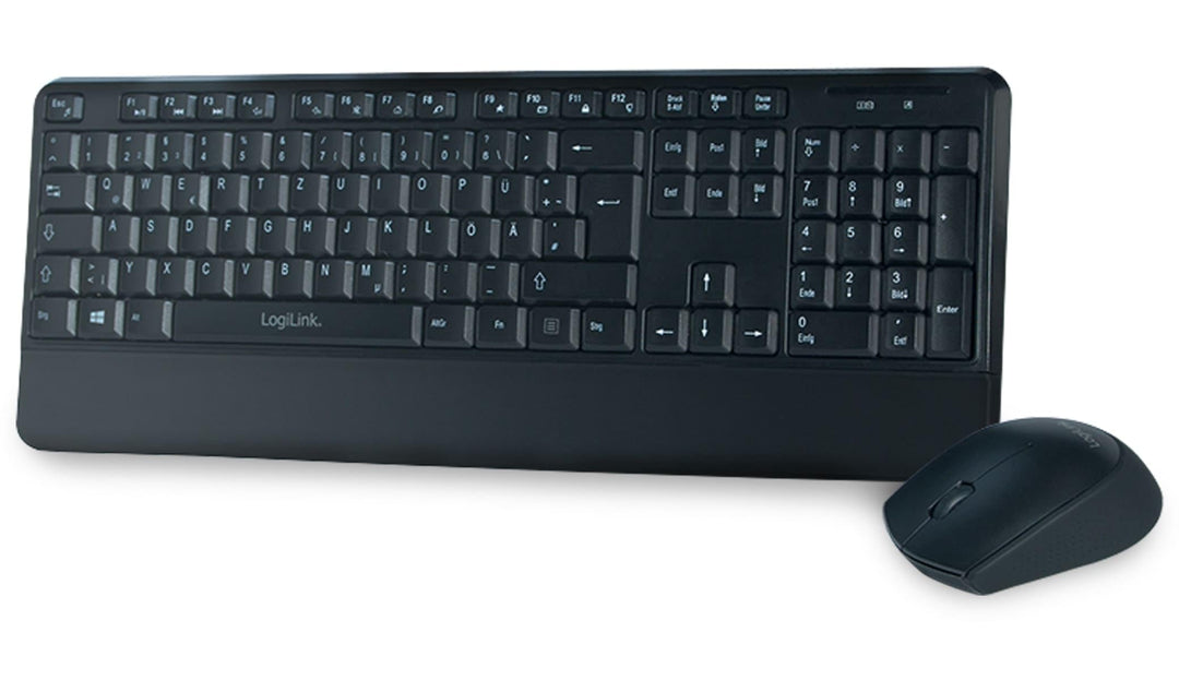 LogiLink ID0161 Tastatur Maus Kombination Funk 2.4 GHz schwarz