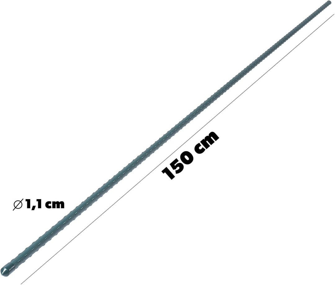 KADAX Gurken Rankhilfe Set – 9 x Pflanzstab 150 cm, Ranknetz 3 x 1,4 m, 4 x Pflanzstab-Verbinder, 30