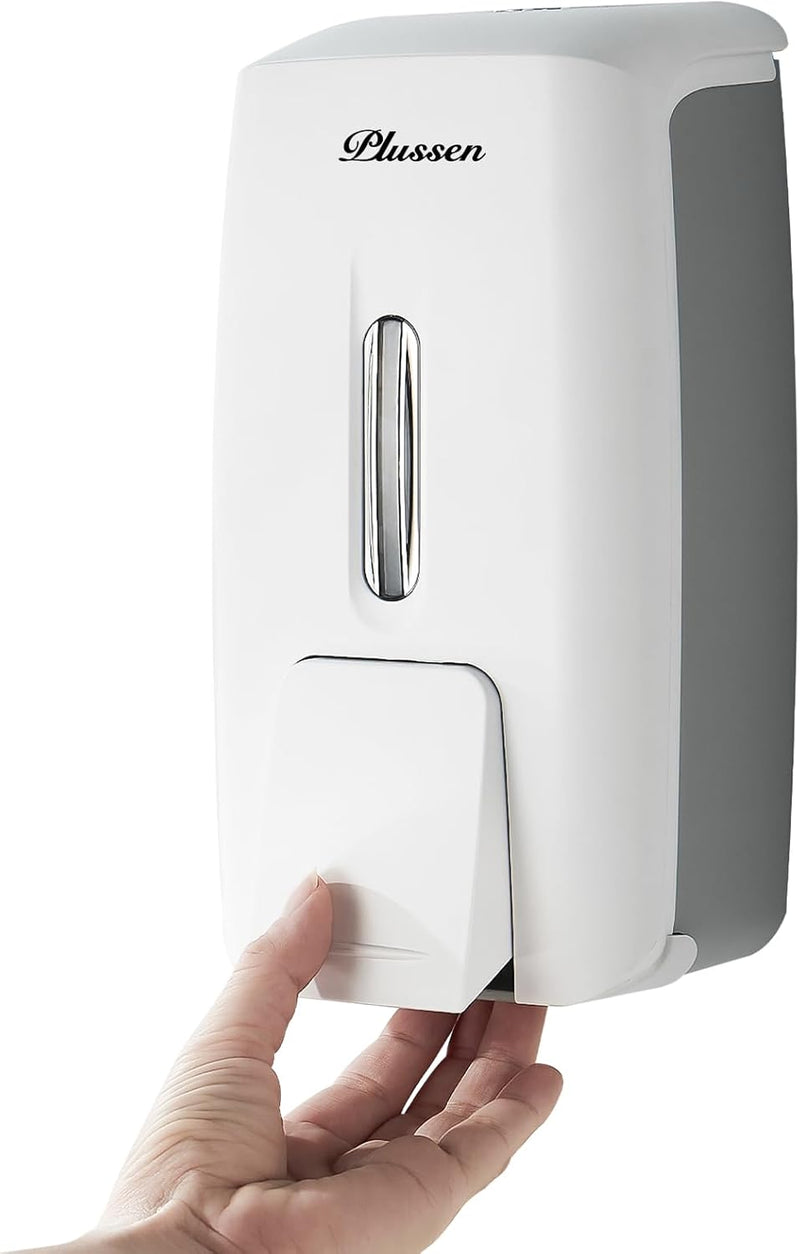 PLUSSEN Seifenspender Ohne Bohren 800ml Wandbefestigung Einzelkopf Manueller Seifenspender Bad Dusch