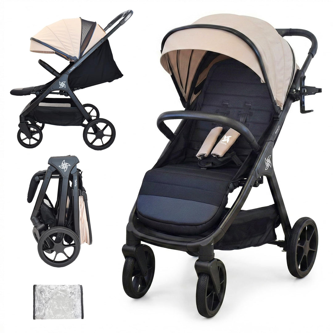 SPACELY, kinderwagen Buggy, bis zu 22 kg, Kinderwagen sehr gross und komfortabel, geräumige Sitz, se