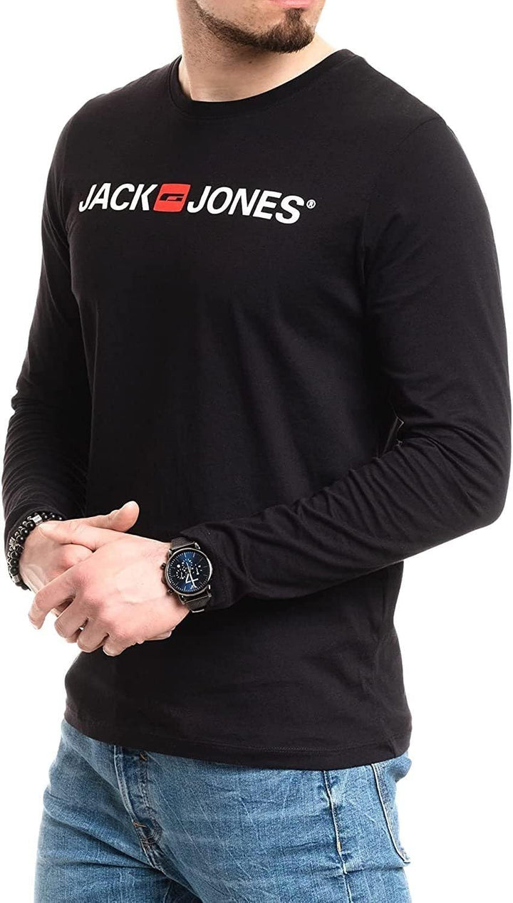 Jack & Jones Herren Langarmshirt aus Baumwolle – Longsleeve Männer – T-Shirt mit Langen Ärmeln aus B