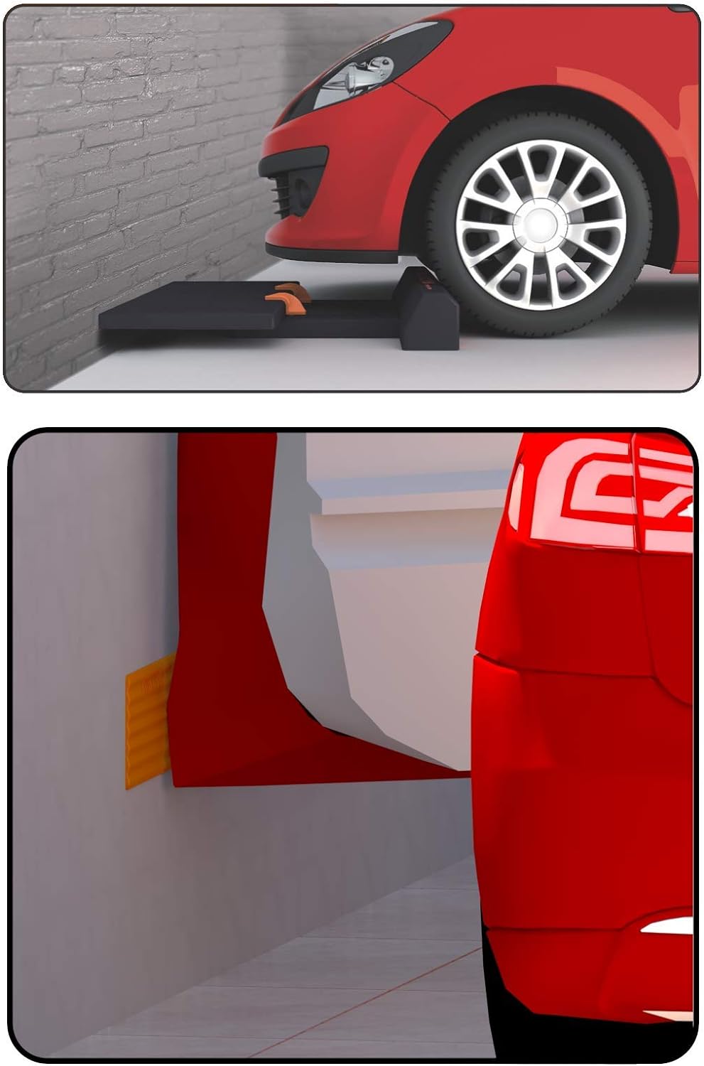 Kit Garage Easystop. Radstopper + Autotürschutz. Verstellbar