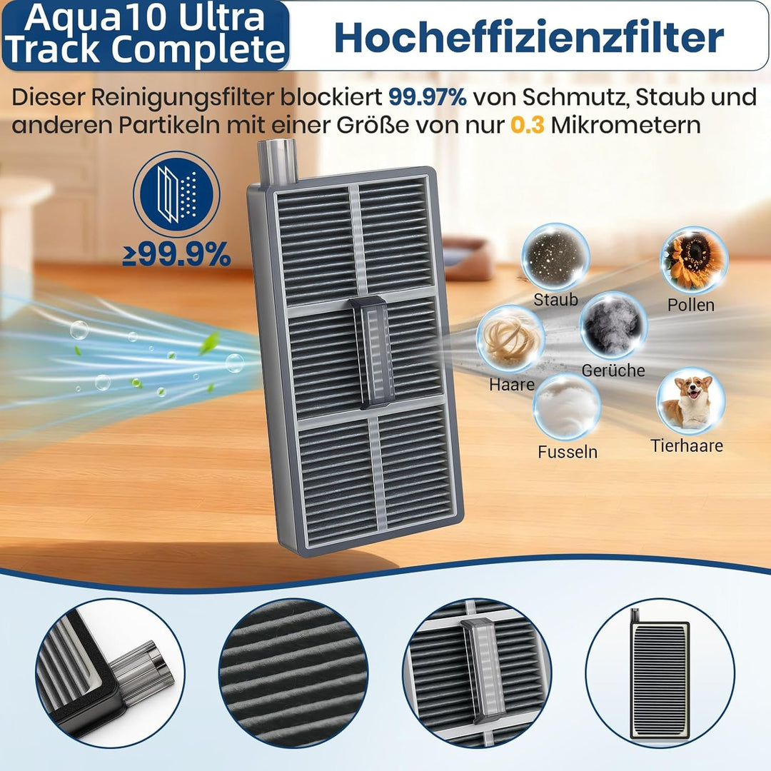22 Stück Zubehör für Dreame Aqua10 Ultra Track Complete Saugroboter,Bestehend Aus 1 Hauptbürste,2 Ro