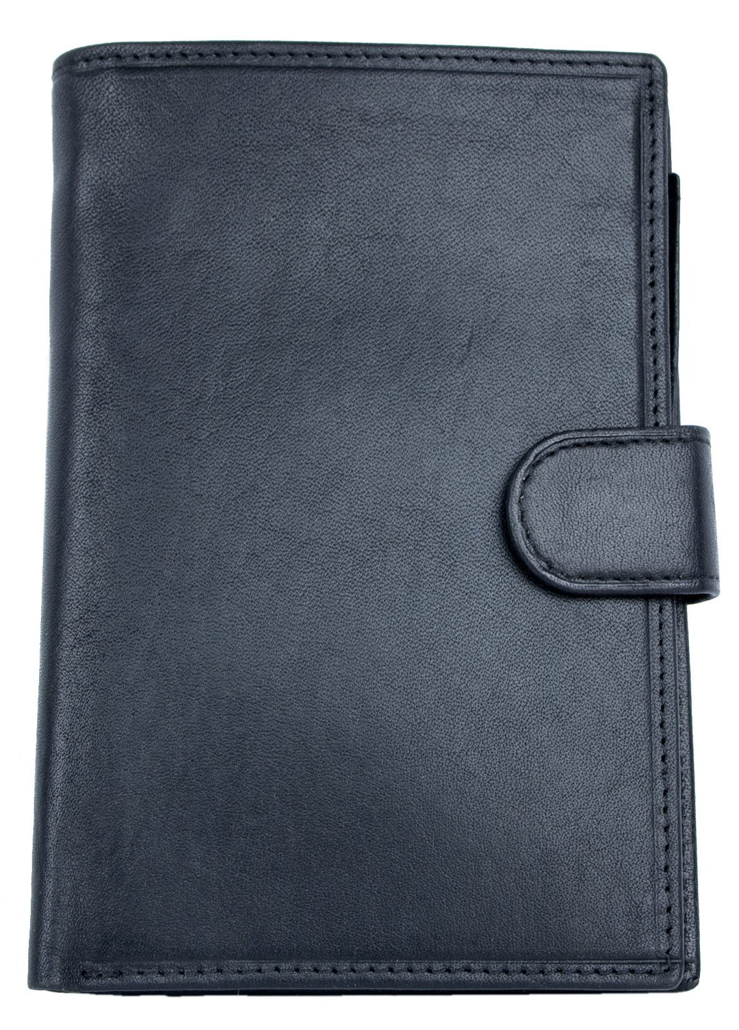 Damen Italienisches Schwarz Leder Portemonnaie Il Giglio mit herausnehmbarem Reisepass Tasche