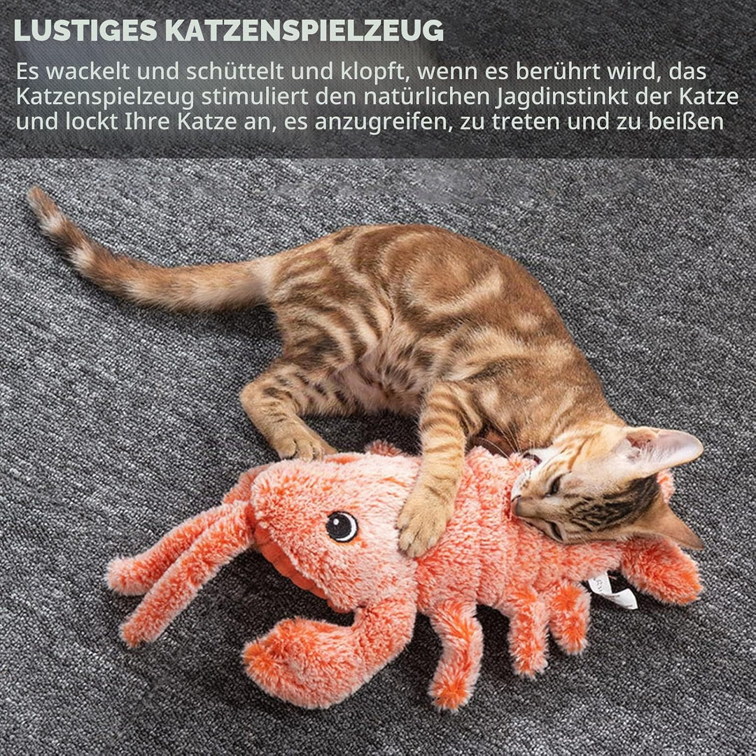 SLE Interaktive Beweglicher Hummer Spielzeug für Katzen, Bewegung aktiviert bewegende Katze Spielzeu