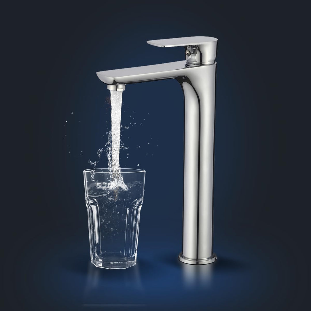 Rosenhahn &amp; Söhne Poel L Design Badarmatur Wasserhahn Badezimmer - Armatur Bad [Chrom] - Heiss + Kal