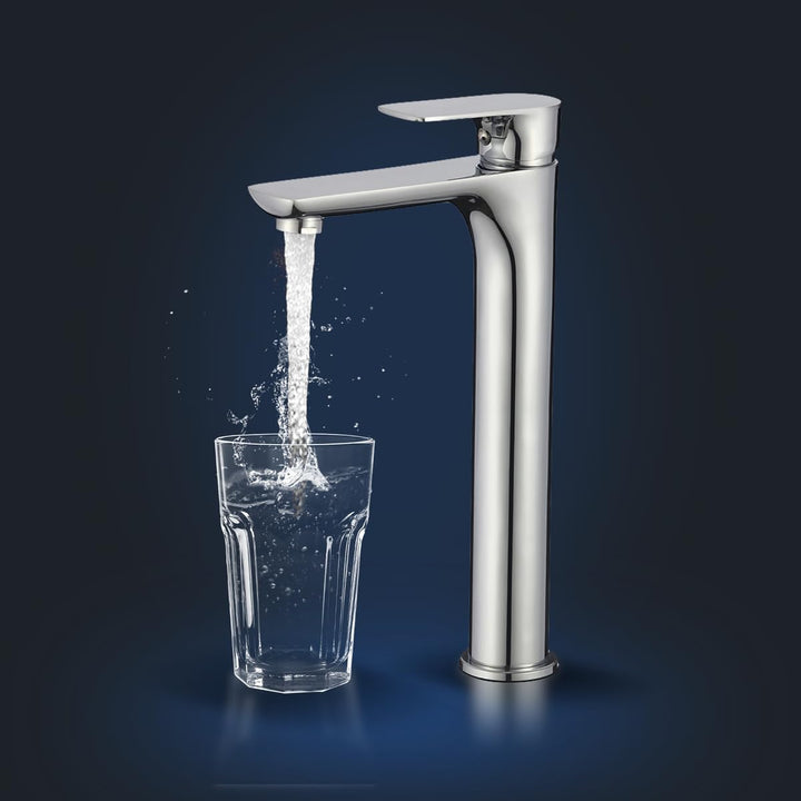 Rosenhahn &amp; Söhne Poel L Design Badarmatur Wasserhahn Badezimmer - Armatur Bad [Chrom] - Heiss + Kal