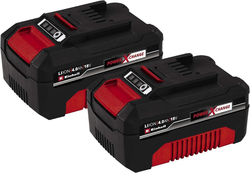 Original Einhell Akku PXC-Twinpack 4,0 Ah Power X-Change (Li-Ion, 18 V, 2X 4,0 Ah-Akkus, universell