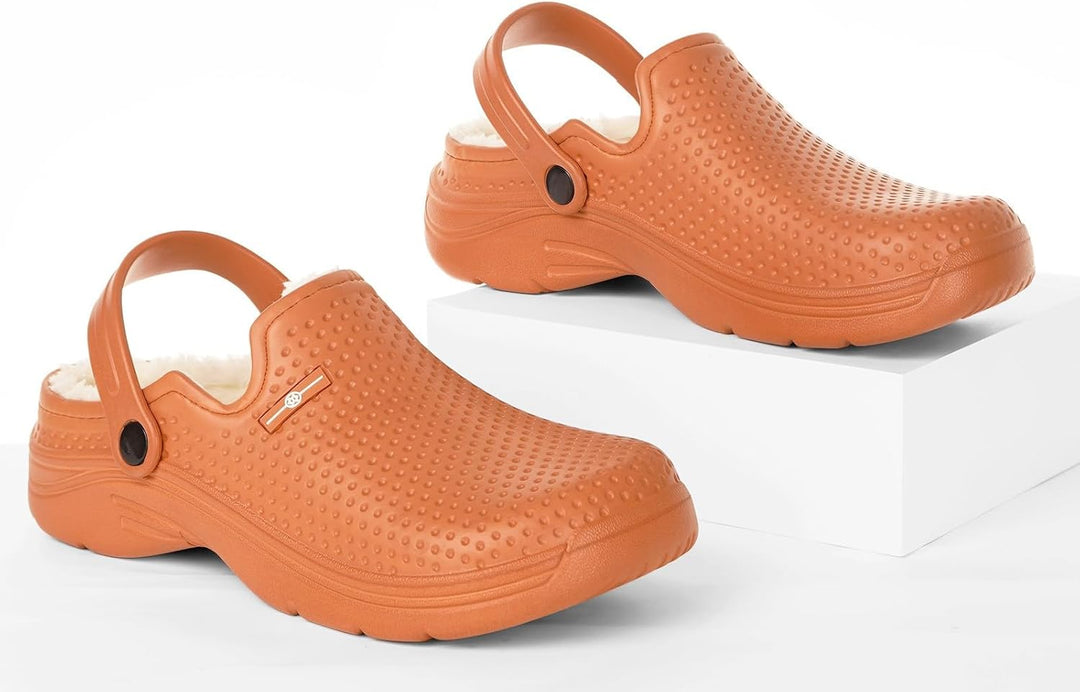 Eagsouni Clogs Hausschuhe Gefüttert Herren Damen Winter Gartenschuhe Wasserdicht Gartenclogs Warme P