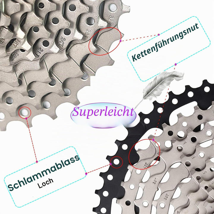 LANXUANR 8 Fach Fahrrad Kassetten ist für Mountainbikes und Rennräder geeignet. Superleicht 11-32T,