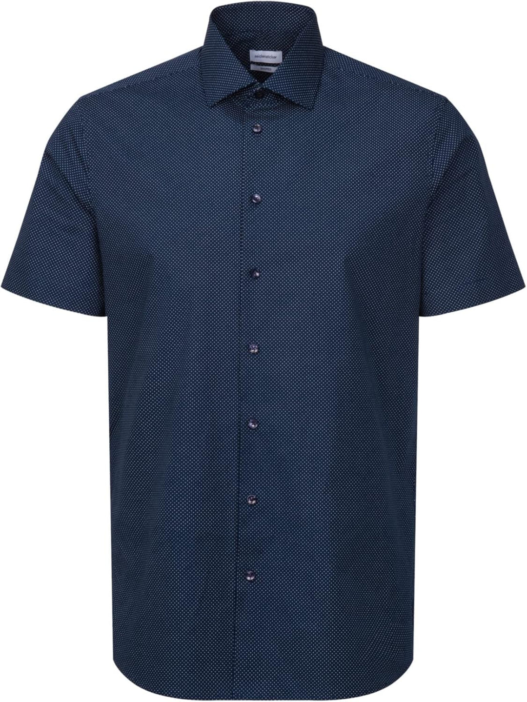 Seidensticker Herren Shaped Fit Kurzarm Hemd Shirt 38 Dunkelblau, 38 Dunkelblau