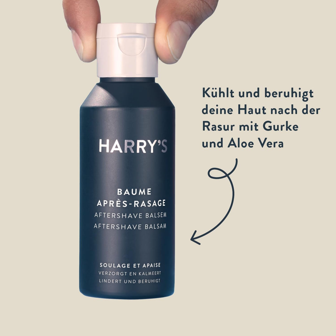 Harry's Geschenk-Set - Nassrasierer für Männer mit orangefarbenem Griff und 5-Klingen Rasierklinge,