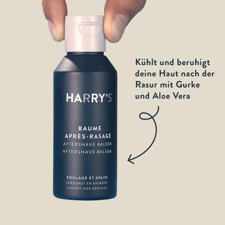 Harry's Geschenk-Set - Nassrasierer für Männer mit orangefarbenem Griff und 5-Klingen Rasierklinge,