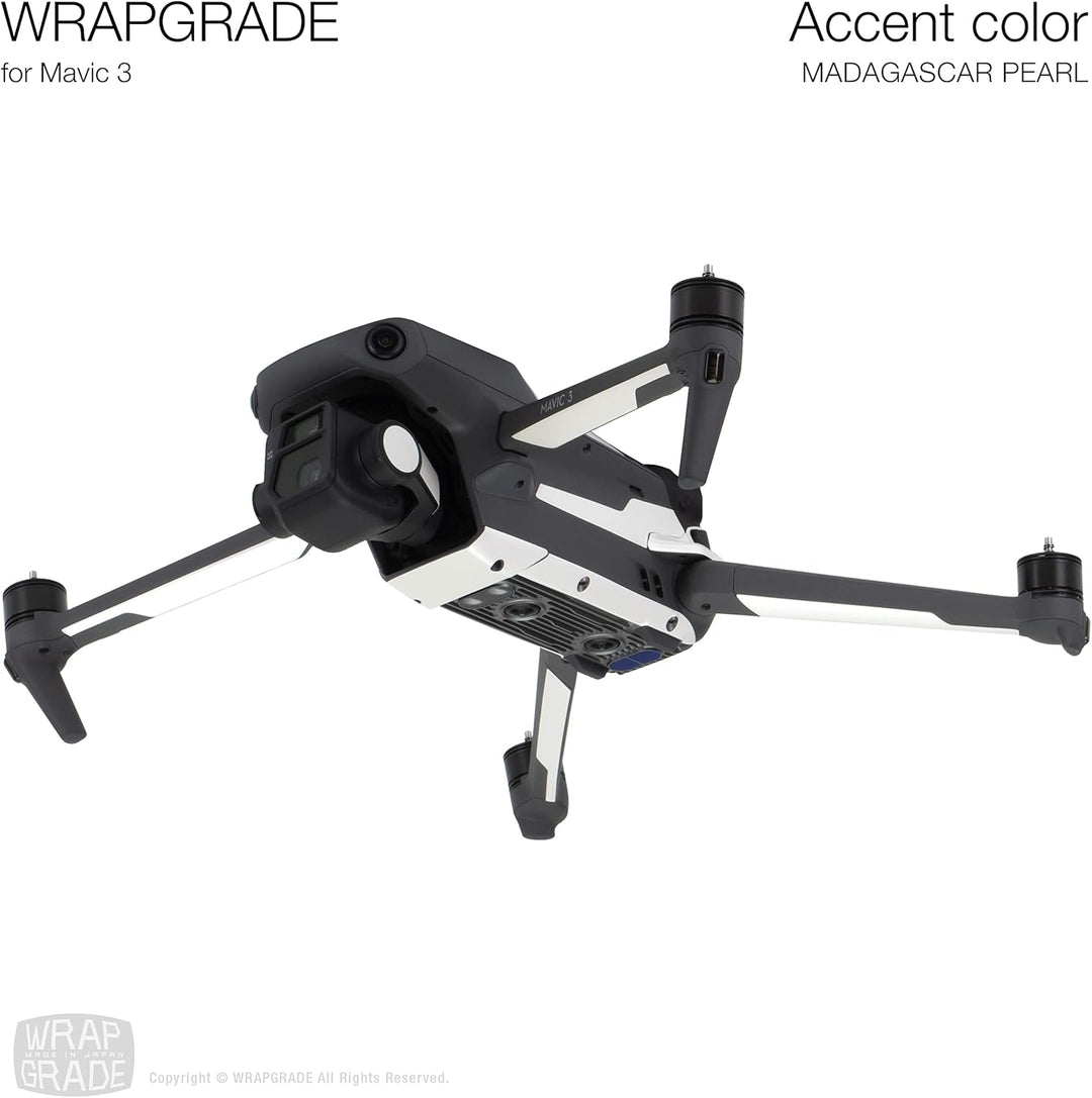 WRAPGRADE Skin Kompatibel mit DJI Mavic 3 Pro Accent Color (MADAGASCAR PEARL) Madagascar Pearl / Pro