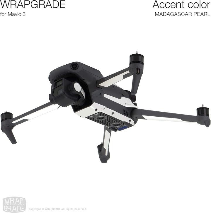 WRAPGRADE Skin Kompatibel mit DJI Mavic 3 Pro Accent Color (MADAGASCAR PEARL) Madagascar Pearl / Pro