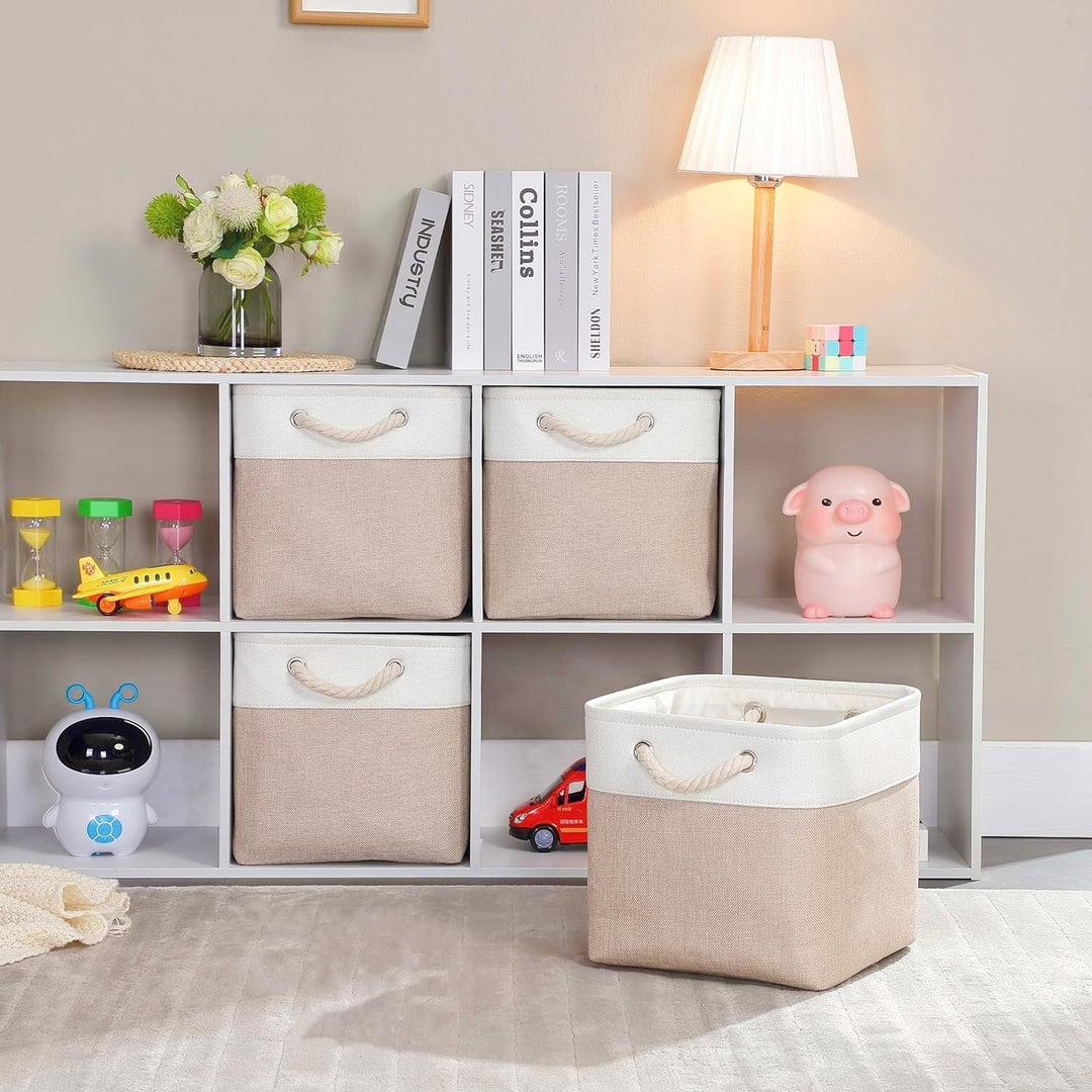 Mangata Aufbewahrungsbox,(33x38x33cm) Aufbewahrungskorb Stoff, Box in Würfel für Schrank, Regal, und