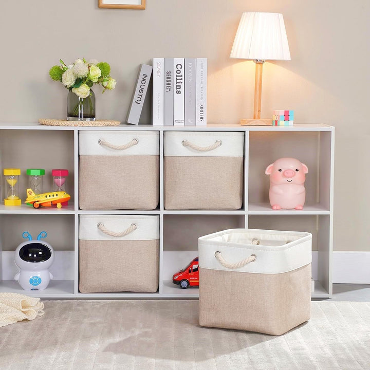 Mangata Aufbewahrungsbox,(33x38x33cm) Aufbewahrungskorb Stoff, Box in Würfel für Schrank, Regal, und