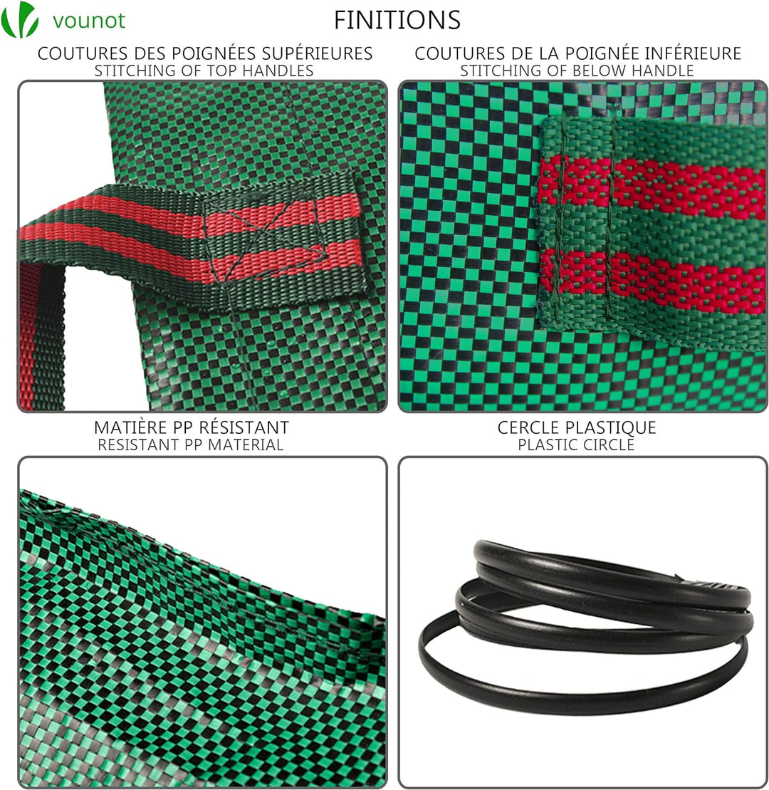 VOUNOT Gartenabfallsack 272 Liter, 6er Gartensäcke für Grünabfall, Selbststehend und Falt, Laubsack