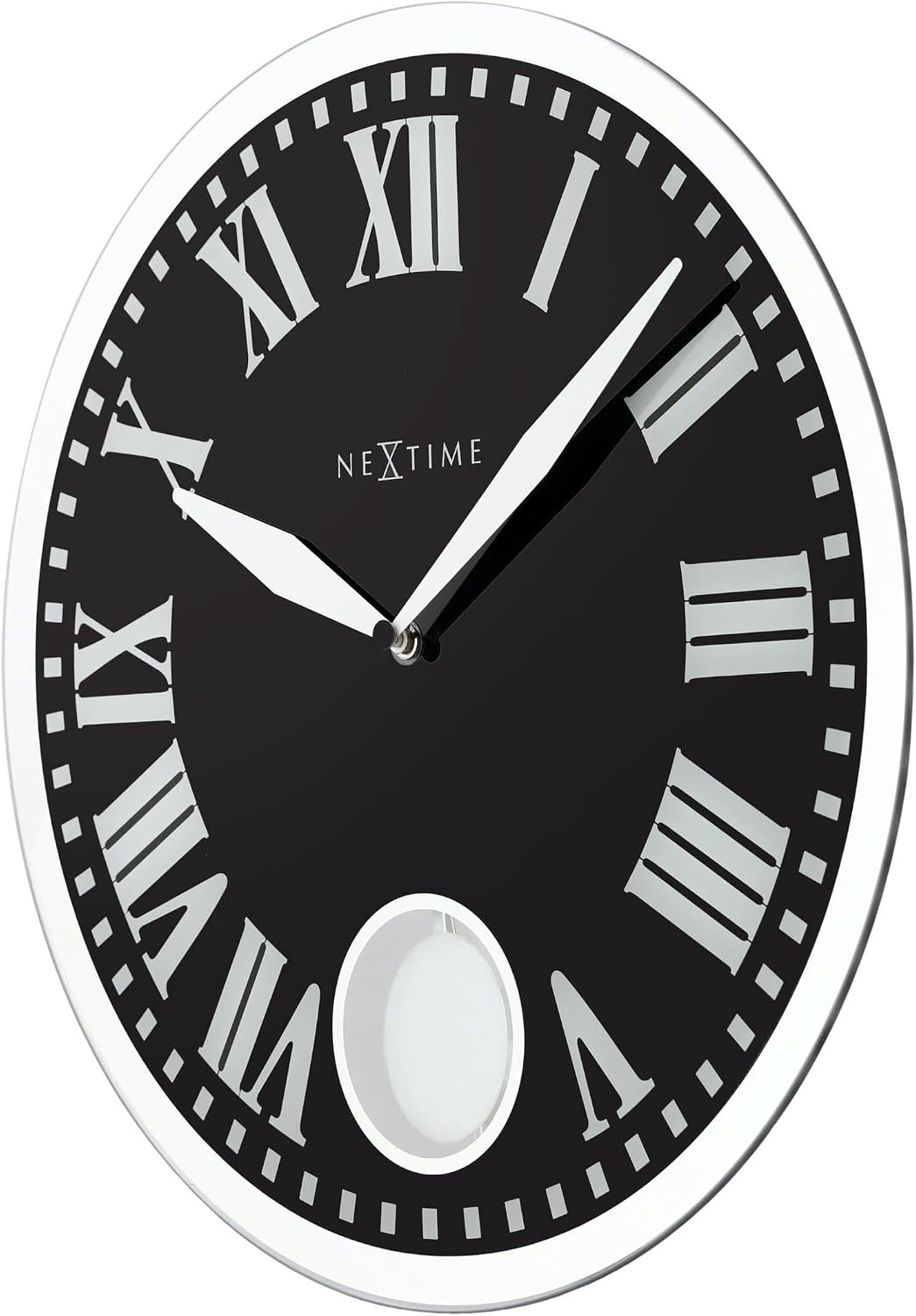 NeXtime Wanduhr - 43 x 4.2 cm - Glas - Weiss - &
