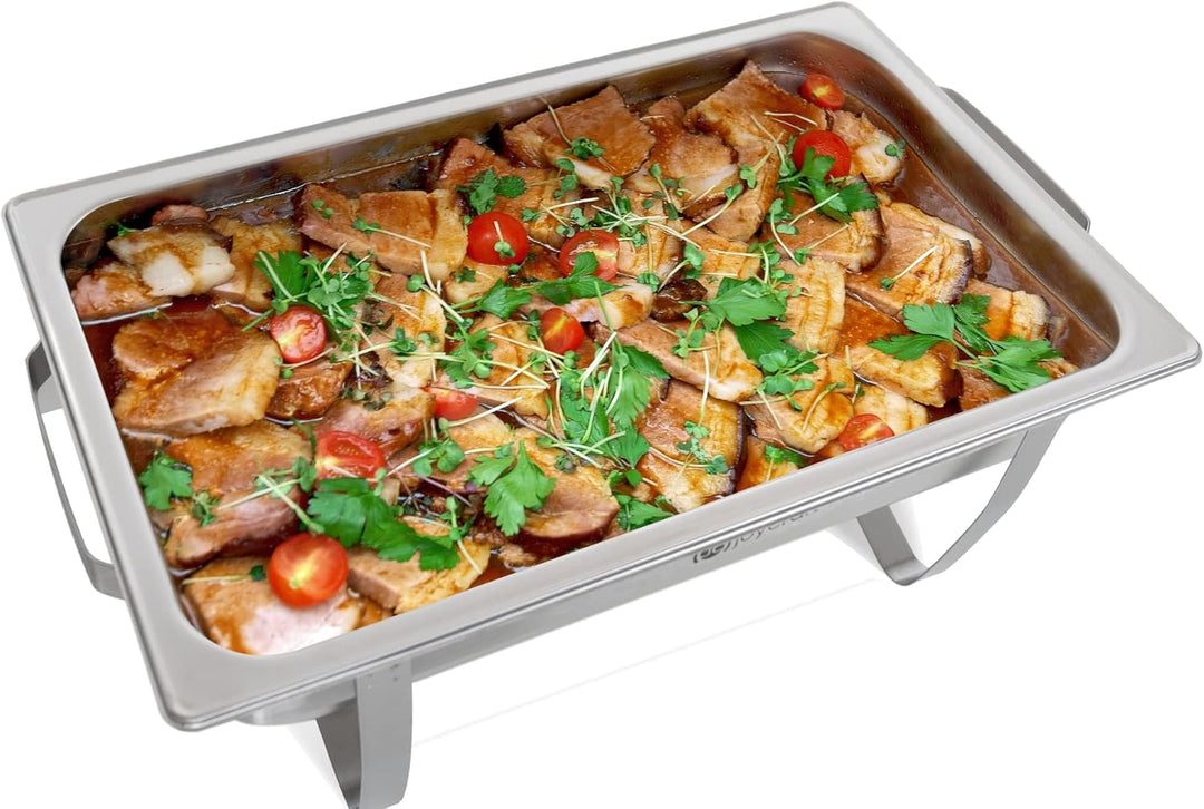 joycraft CDD-09 Chafing-Dish Speisewärmer - Edelstahl Warmhaltebehälter für Buffet und Catering - 9