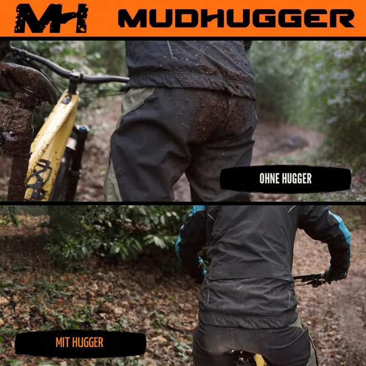 Mudhugger Clip On Front Bike Mudguard Shorty EVO Ziptie, Schwarz