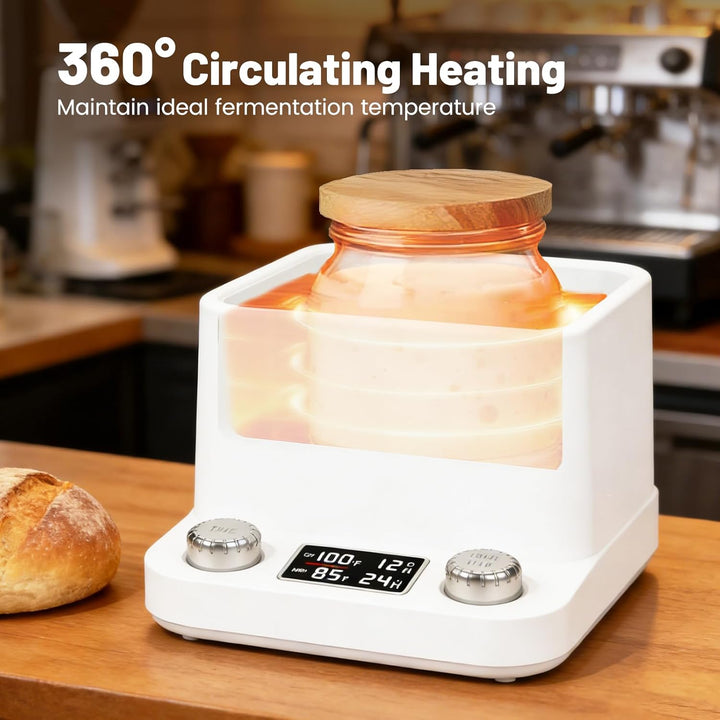Sauerteig Starter Warmer,198 Stunden Timer,Gleichmässig Erhitzt，Einstellbare Temperatur 70-104°F,Sau