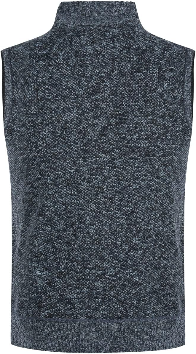 YOUTHUP Herren Weste Fleece Fütterung Winter Frühling Strickjacke Ärmellose Fleecejacke Stehkragen S