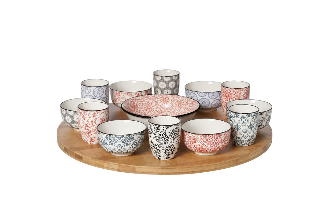 Cosy & Trendy 5588014 Delirio + 1 Drehteller, Durchmesser 40 cm, 14-teilig Kollektion