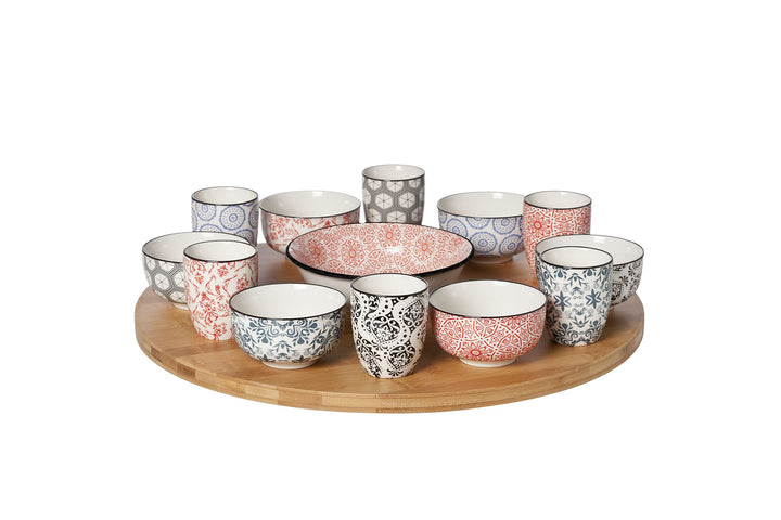 Cosy & Trendy 5588014 Delirio + 1 Drehteller, Durchmesser 40 cm, 14-teilig Kollektion