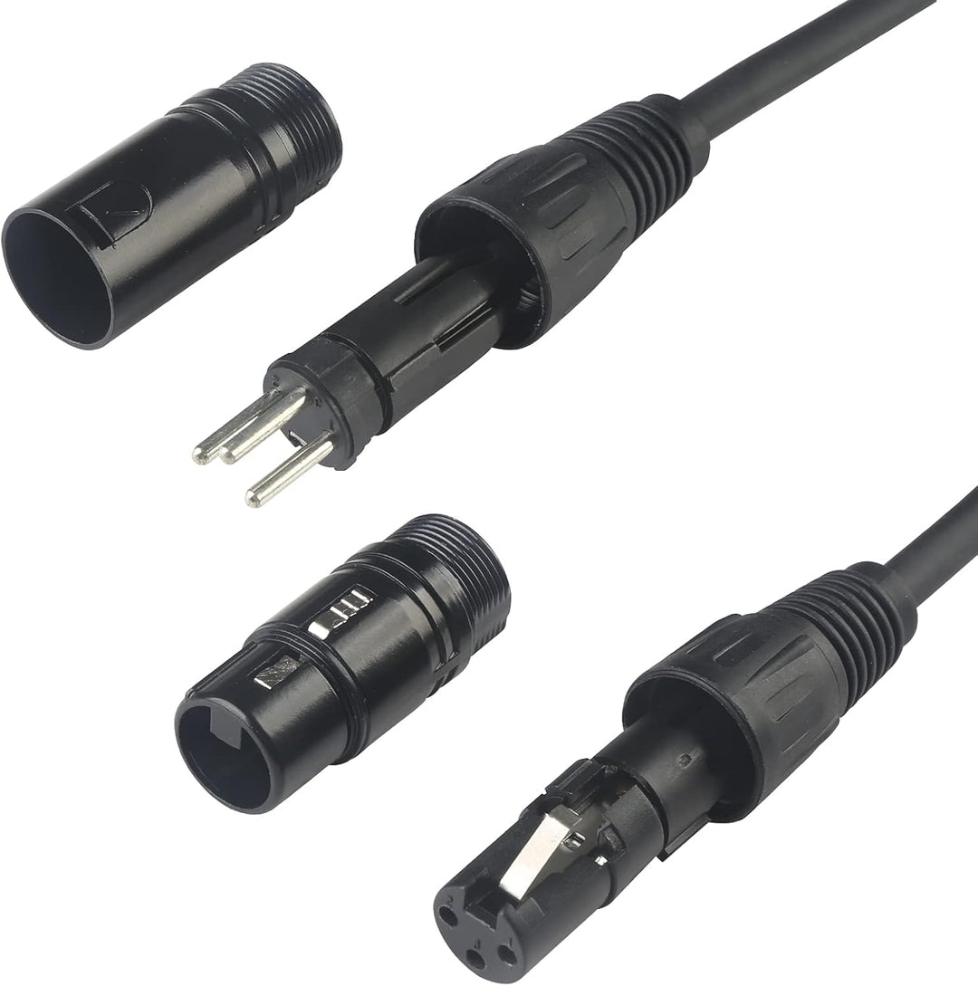 DMX Kabel 3m, 10ft XLR Kabel for Stage Light or Microphone, DMX Kabel 3 Polig With Male to Female Co
