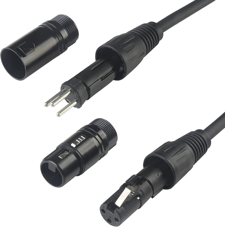 DMX Kabel 3m, 10ft XLR Kabel for Stage Light or Microphone, DMX Kabel 3 Polig With Male to Female Co