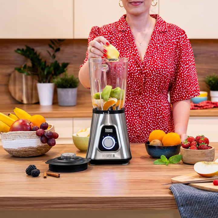 Teesa Easy EXPERT GO Bechermixer, Leistung: 1300 W, Glasbecher mit einem Fassungsvermögen von 1,5 l,