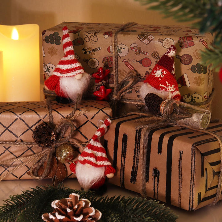 com-four® 12x Premium Weihnachtsbaum-Anhänger Wichtel - Wichtelfiguren-Anhänger als Geschenkanhänger