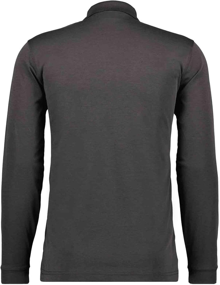 RAGMAN Herren Softknit-Polo mit Brusttasche, Langarm S Anthrazit-019, S Anthrazit-019
