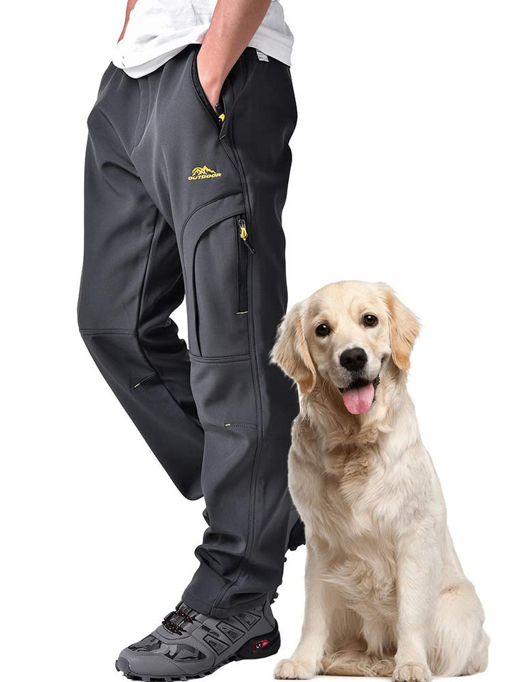 yeyity Herren Softshellhose Gefüttert Outdoorhose Wasserdicht Wanderhose Warm Skihose Snowboardhose