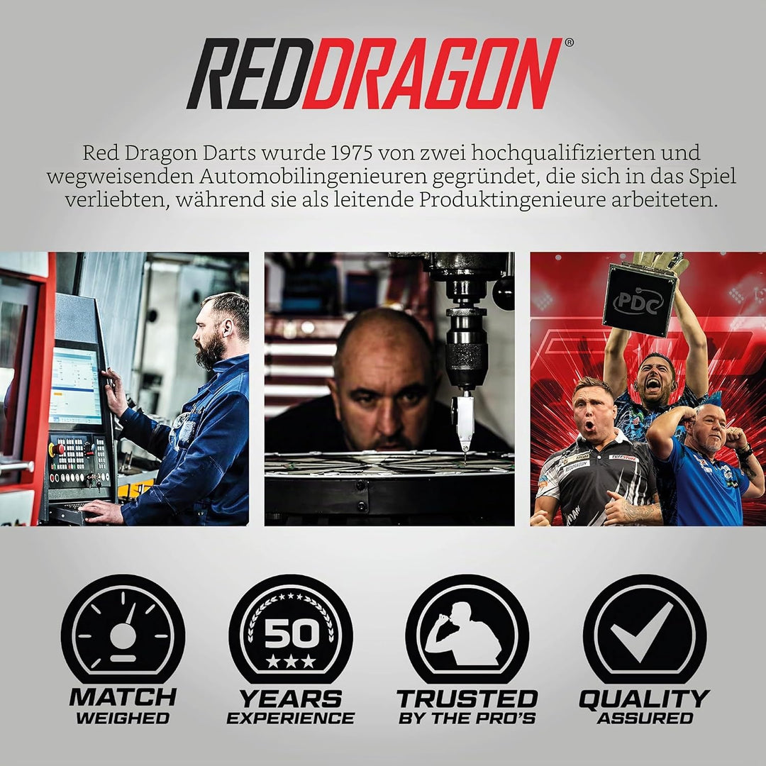 RED DRAGON Gerwyn Price Iceman Challenger Professional Tungsten Darts Set with Flights and Stems 23.